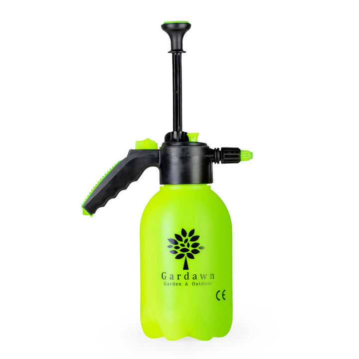 Handheld 2L garden sprayer with black pump handle